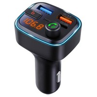 Xwave BT 20 FM transmiter za auto, BT, LED, USB, 3D Surround, USB-TypeC PD30W+QC3.0 brzo punjenje