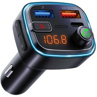 Xwave BT 20 FM transmiter za auto, BT, LED, USB, 3D Surround, USB-TypeC PD30W+QC3.0 brzo punjenje
