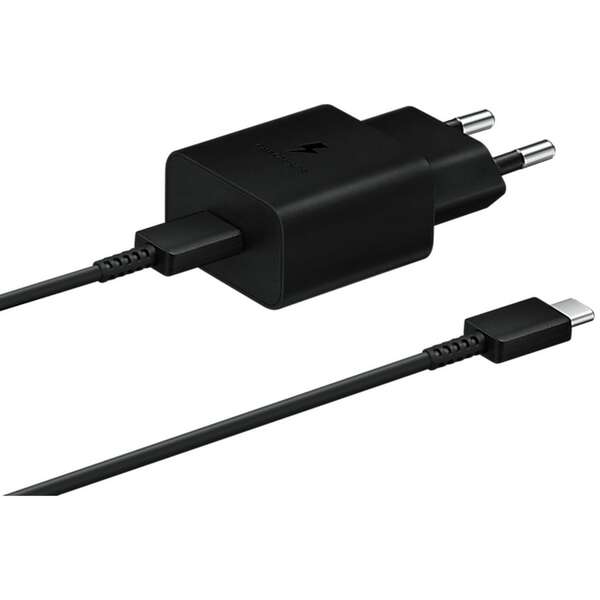 SAMSUNG Power Adapter 15W Type-C + Cable Black EP-T1510-XBE