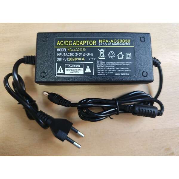 GEMBIRD NPA-AC20030 20V/3A 60W 5.5x2.5/2.1mm Punjac Za Laptop