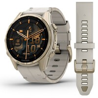 GARMIN Fenix 8 43mm Sapphire Fog Gray Leather