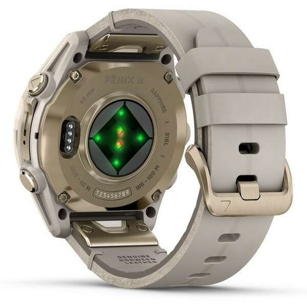 GARMIN Fenix 8 43mm Sapphire Fog Gray Leather