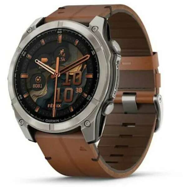 GARMIN Fenix 8 51mm Sapphire Chestnut Leather
