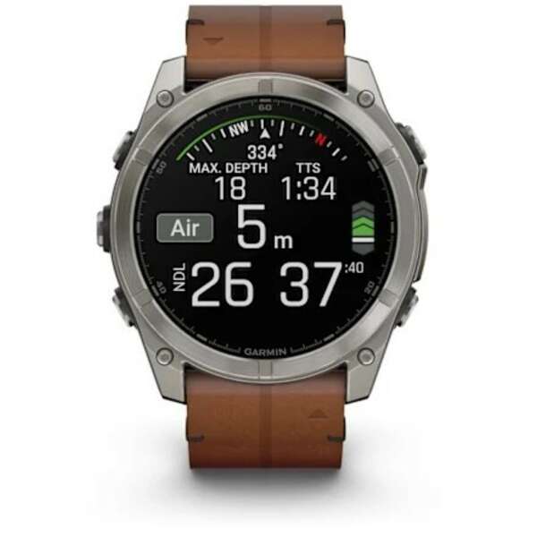 GARMIN Fenix 8 51mm Sapphire Chestnut Leather