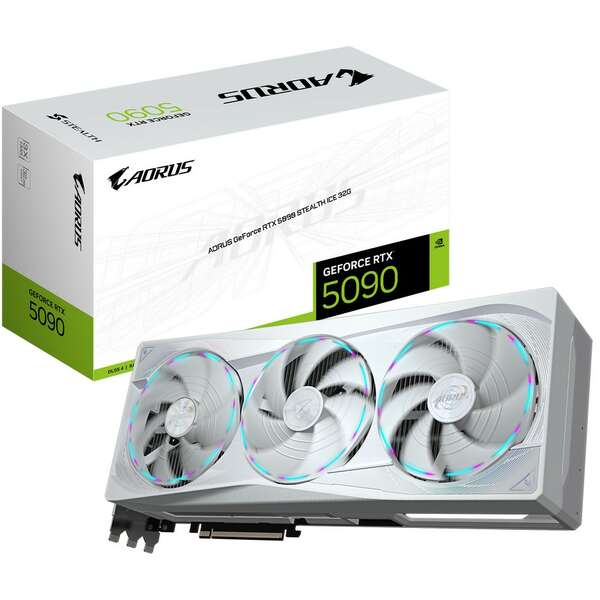 GIGABYTE AORUS RTX 5090 AORUS STEALTH ICE 32GB GV-N5090AORUSST ICE -32GD