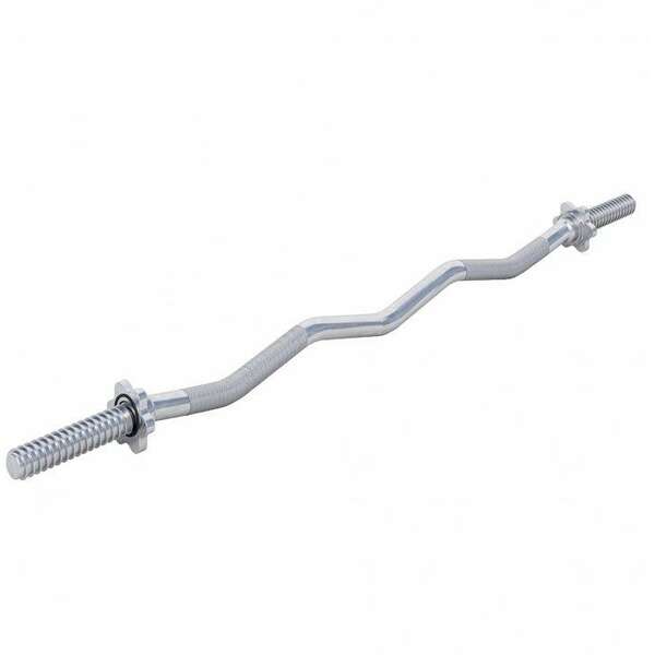 GORILLA SPORTS Kriva EZ sipka za tegove (120 cm + 2 zvezdaste matice za zavrtanje)