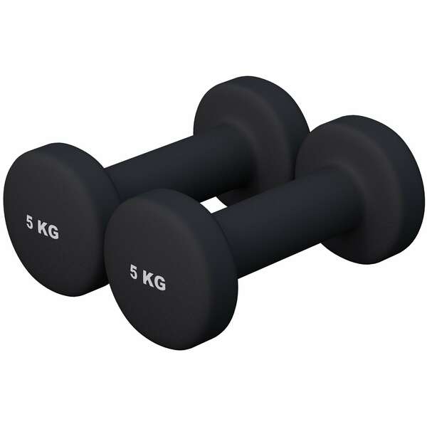 GORILLA SPORTS Set bucica za aerobik (2 x 5 kg / Crni)