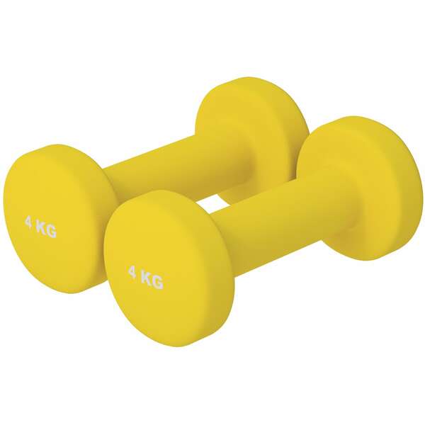 GORILLA SPORTS Set bucica za aerobik (2 x 4 kg / Zuti)