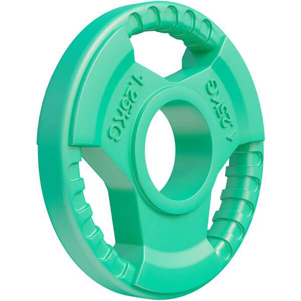 GORILLA SPORTS Gumirani olimpijski teg (1,25 kg / Svetlozeleni)