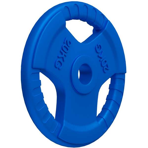 GORILLA SPORTS Gumirani olimpijski teg (20 kg / Plavi)