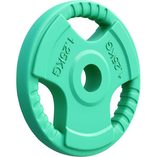 GORILLA SPORTS Gumirani teg (1,25 kg / Svetlozeleni)