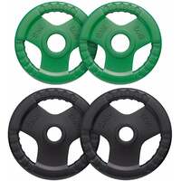 GORILLA SPORTS Set gumiranih olimpijskih tegova (2x5 kg i 2x10 kg)