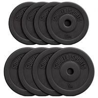 GORILLA SPORTS Set tegova oblozenih plastikom 30 kg (4x2,5 + 4x5 kg)