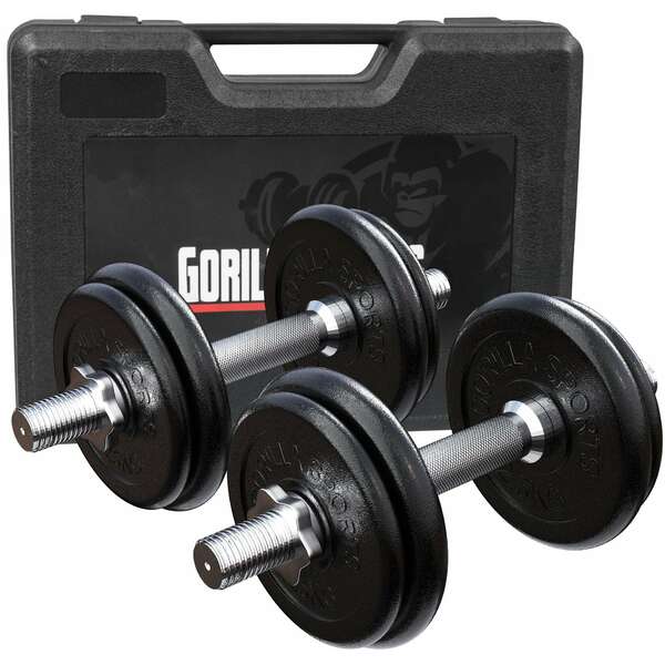 GORILLA SPORTS Kofer sa 2 podesive bucice (20 kg)