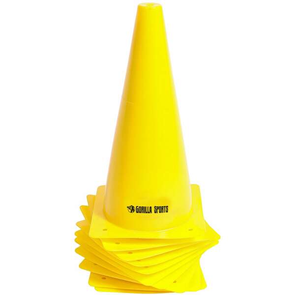 GORILLA SPORTS Set od 10 cunjeva za trening (30 cm / Zuti)