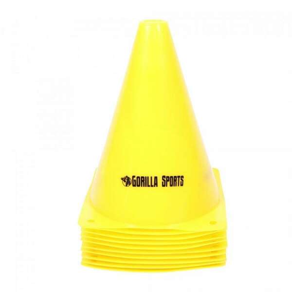 GORILLA SPORTS Set od 10 cunjeva za trening (17 cm / Zuti)