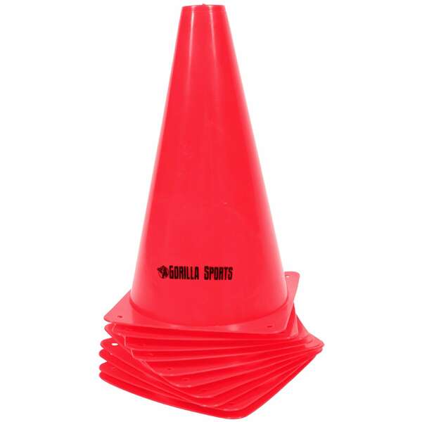 GORILLA SPORTS Set od 10 cunjeva za trening (23 cm / Narandzasti)