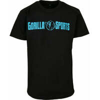 GORILLA SPORTS Sportska majica Gorilla Sports (M / Crna-Neon tirkizna)
