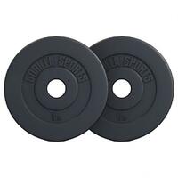 GORILLA SPORTS Set plasticnih olimpijskih tegova 20 kg (2 x 10 kg)