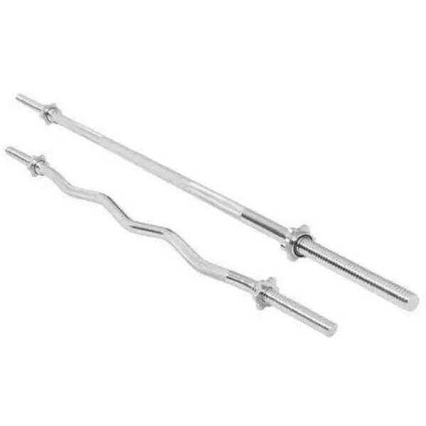 GORILLA SPORTS Duga ravna 170 cm + EZ sipka 120 cm sa maticama