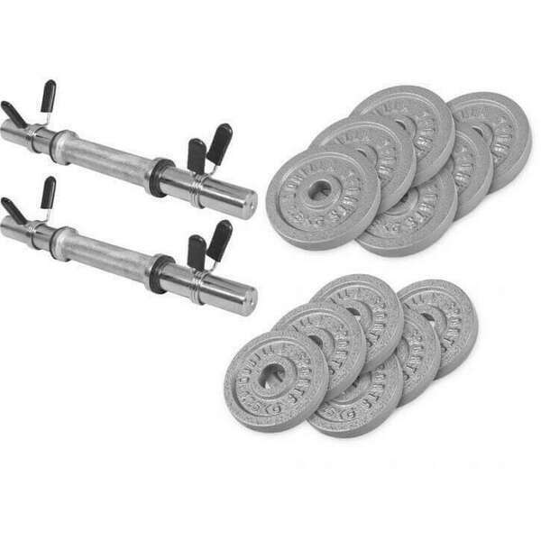 GORILLA SPORTS Set od 2 podesive bucice od livenog gvozdja (27,5 kg)