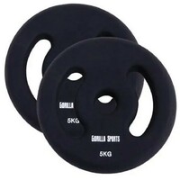 GORILLA SPORTS Set od 2 gumirana tega 30 mm (2 x 5 kg)