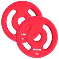 GORILLA SPORTS Set od 2 gumirana tega 30 mm (2 x 1 kg)