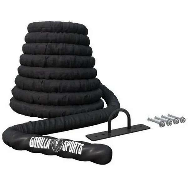 GORILLA SPORTS Kanap za trening ’’Battle Rope’’ sa zidnim nosacem (900 cm x 5 cm)