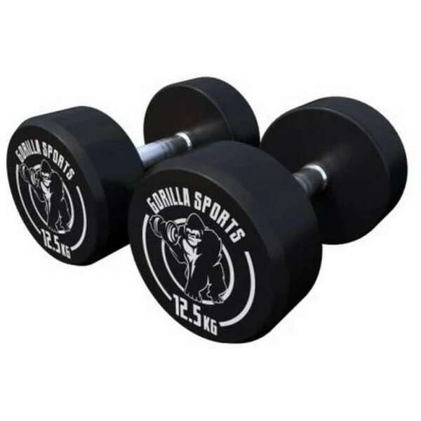 GORILLA SPORTS Okrugle gumirane bucice (2 x 12,5 kg)