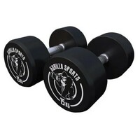 GORILLA SPORTS Okrugle gumirane bucice (2 x 15 kg)