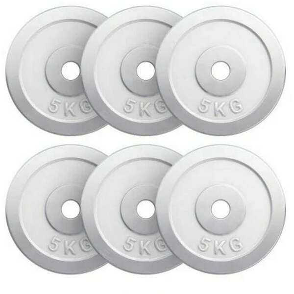 GORILLA SPORTS Set hromiranih tegova 6 x 5 kg (30 mm)