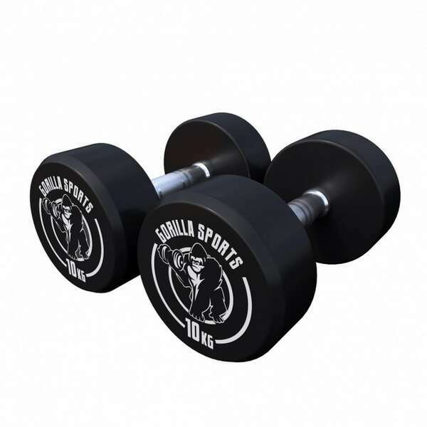 GORILLA SPORTS Okrugle gumirane bucice (2 x 10 kg)