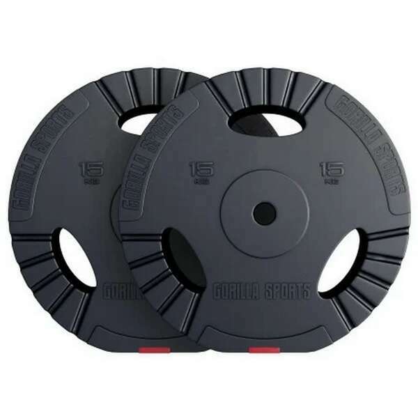 GORILLA SPORTS set plasticnih tegova sa rukohvatima 2x15kg