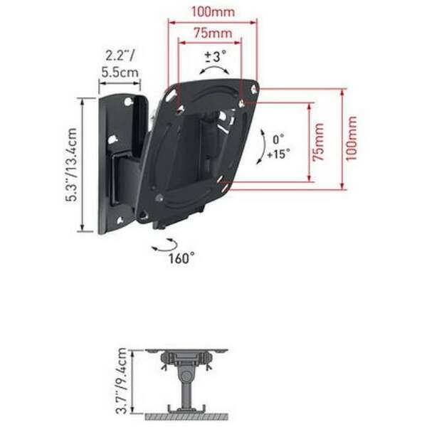 BARKAN E120.B LCD TV zidni nosac 13-29 inca