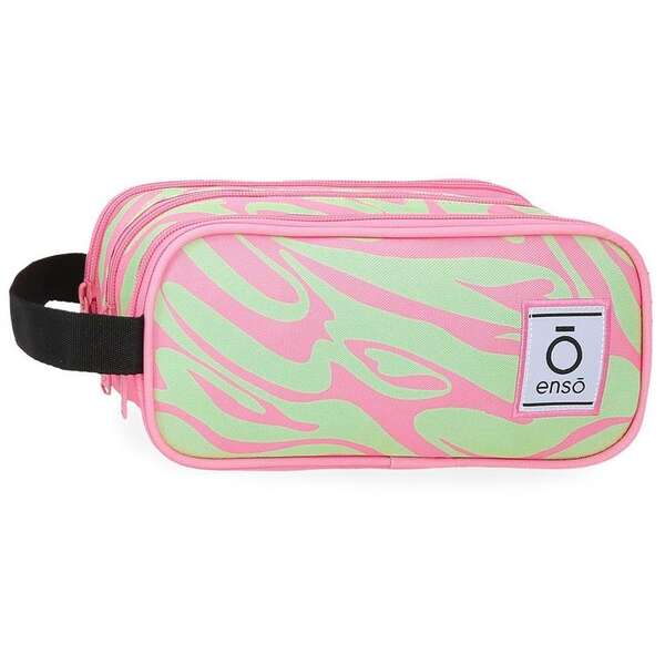ENSO FLEUR zenski neseser sa 3 pregrade roze