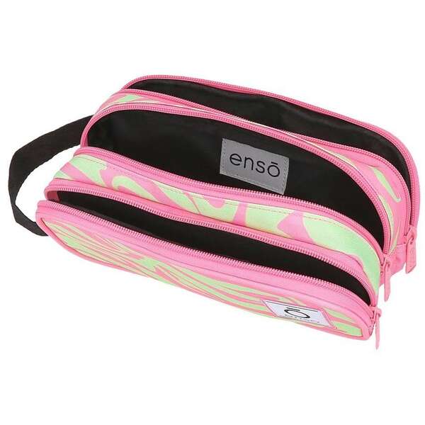 ENSO FLEUR zenski neseser sa 3 pregrade roze
