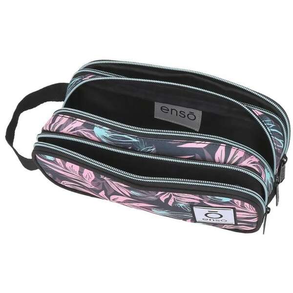 ENSO FLEUR zenski neseser sa 3 pregrade siva