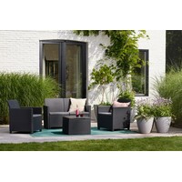 KETER Claire 2 seater sa box stolom grafit 