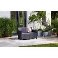 KETER Claire 2 seater sa box stolom grafit 