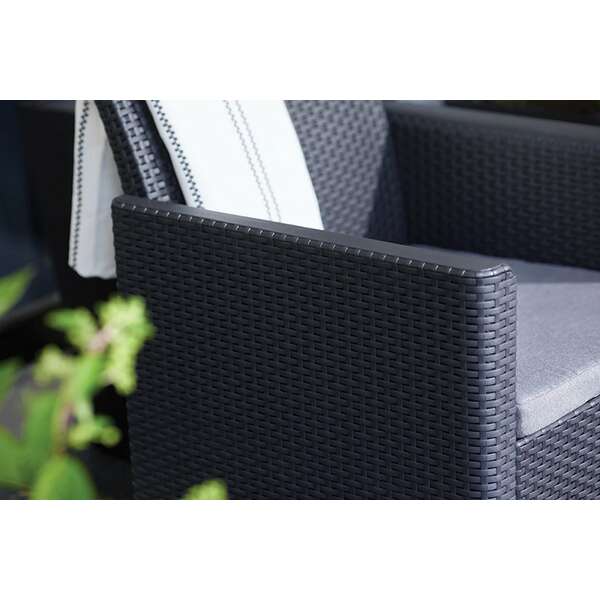 KETER Claire 2 seater sa box stolom grafit 