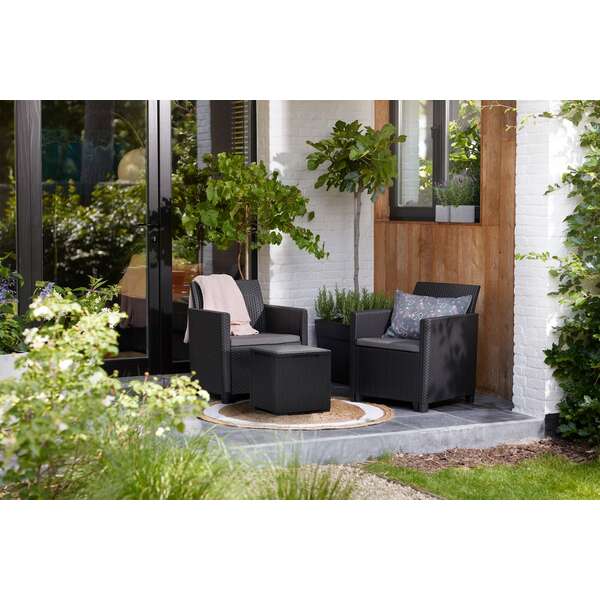 KETER Marie sa box stolom Vigo grafit