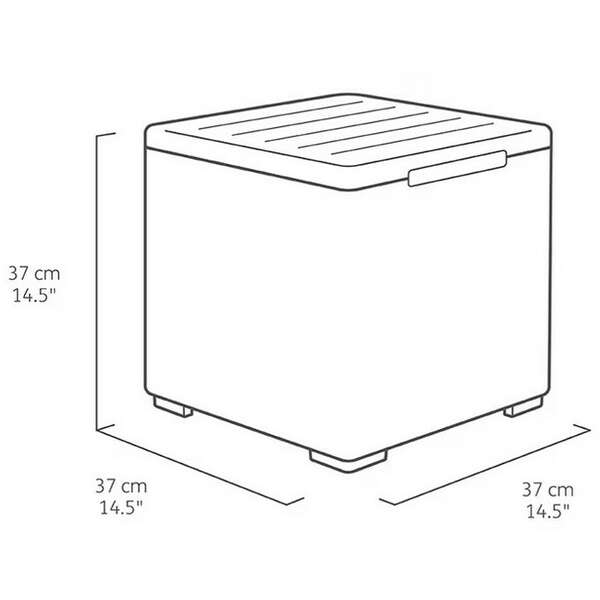 KETER Marie sa box stolom Vigo grafit