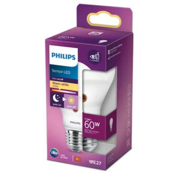 PHILIPS PS740    D2D 7,5W (60W) A60 E27 SENZOR WW 2700K FR ND SRT4