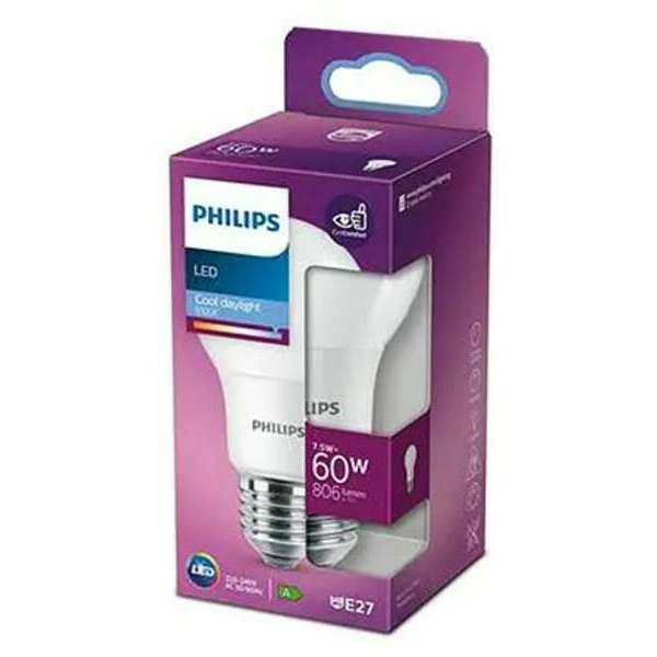 PHILIPS PS745    7,5W (60W) A60 E27 CDL 6500K FR ND 1PF/10