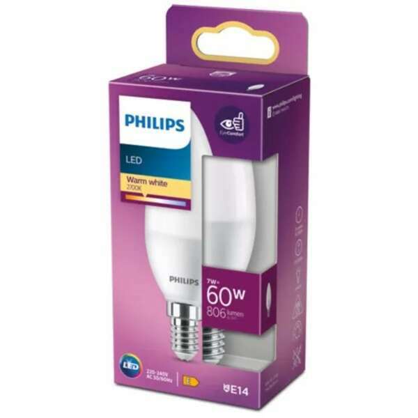 PHILIPS PS794    7W (60W) B38 E14 WW 2700K FR ND 1SRT4