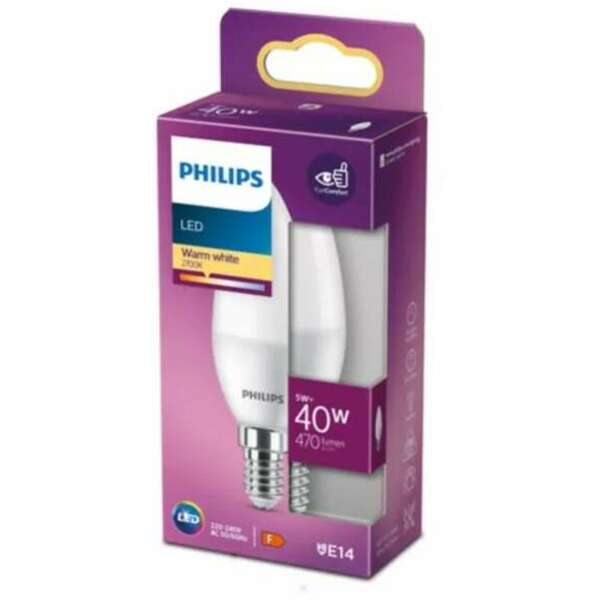 PHILIPS PS796    5W (40W) B35 E14 WW 2700K FR ND 1PF/12