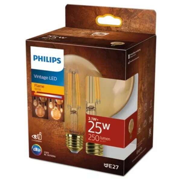 PHILIPS PS806    Vintage 3,1W(25W) E27 G95 1800K gold ND