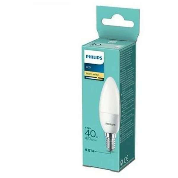 PHILIPS PS725    5.5W (40W) B35 E14 WW FR ND 1PF/6 DISC