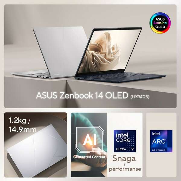 ASUS Zenbook 14 OLED UX3405CA-QL675, 14