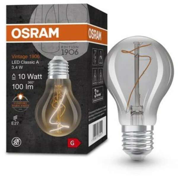 LEDVANCE  VINTAGE 1906 LED lampa boja dima 3,4W E27